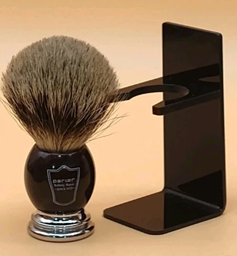Parker Safety Razor Shave Brush With Stand - Thumbnail 2