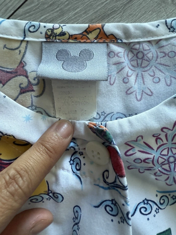 Blusa Médica Para Mujer Disney Winnie The Pooh De Colección Talla S Manga Larga De Colección Algodón Foto 2 de 2