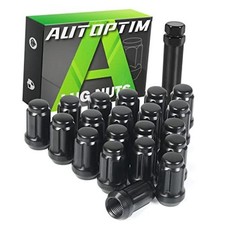 Spline Lug Nuts - 20Pcs Closed End Nuts with Socket M12x1.5 Black 20 Pcs