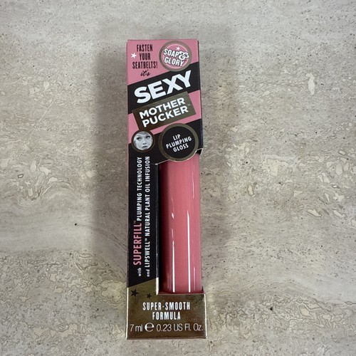 JABÓN Y GLORIA SEXY MADRE FRUNCIDO LABIOS BRILLO RELLENO Plumper ~ Rosa ROSA