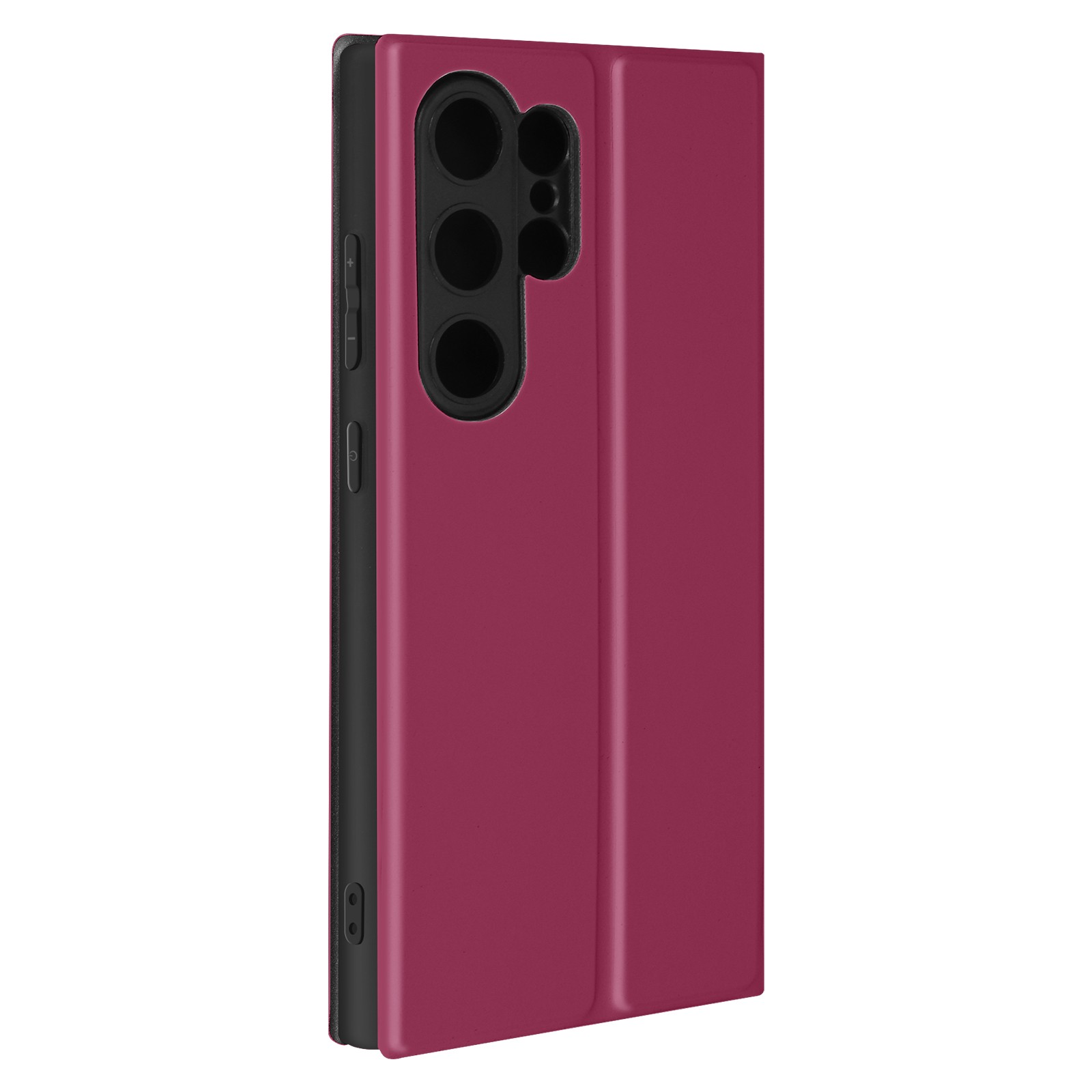 Coque Samsung S24 Ultra Avizar avec support vidéo et porte-carte intégré noir