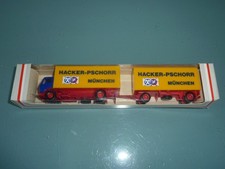 HACKER-PSCHORR MÜNCHEN treno rimorchio Albedo 1/87 Mercedes Benz IMBALLO ORIGINALE% ACCESSORI SEP.