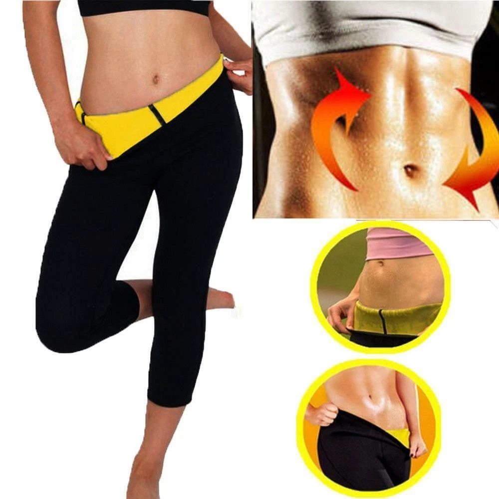 Chumian Leggings Sauna Donna In Neoprene - Pantaloni Dimagranti Termici Vita Alta Per Fitness