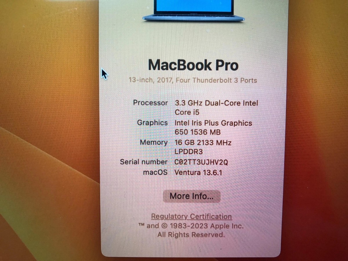Apple MacBook Pro A1706(2017) 現状品 $_57.JPG?set_id=880000500F