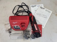Milwaukee M12 12V Lithium Ion Cordless Rotary Tool Tool 2460 20 Charger And Case