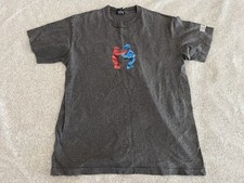 Vintage Stussy Gray Tee Shirt Rock'em Sock'em Made in USA Size Medium