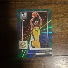 2022-23 Donruss Isaiah Jackson Green Holo Laser #52 Pacers