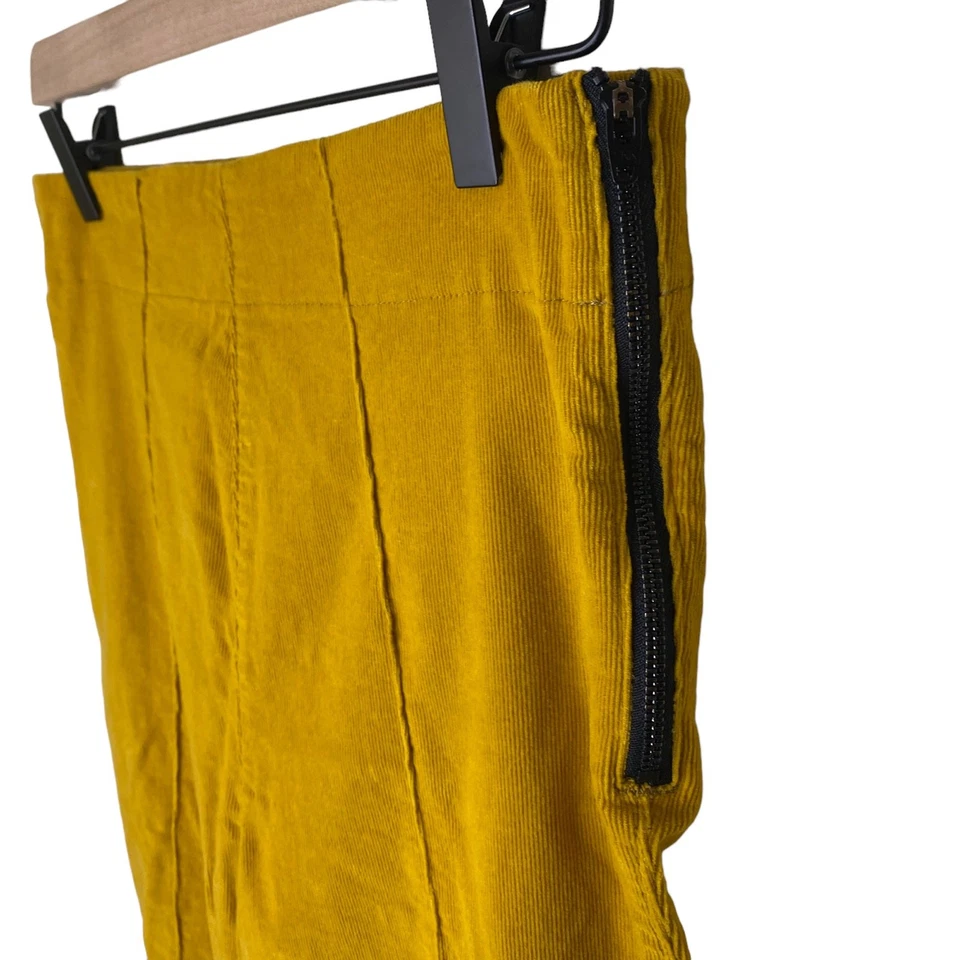 PRAIRIE UNDERGROUND Side Zip Corduroy Leggings Gold Mustard Yellow Size Medium - Image 3 of 4