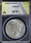 1925-S $1 Peace Silver Dollar ANACS AU 50