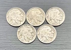 Lot Of 5 1930 S Buffalo Nickel San Francisco Mint Full Date Horn And Tail Visibl