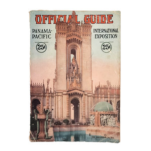 1915 Panama Pacific Exposition Official Guide San Fran World's Fair Fold Out Map