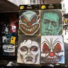NEW Creepy Halloween Sheer Masks Set of 4 Spooky Mixed Styles Surprise Pack