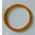 Bakelite Bangle Bracelet Yellow Marbled Wide Vintage Jewelry  butterscotch