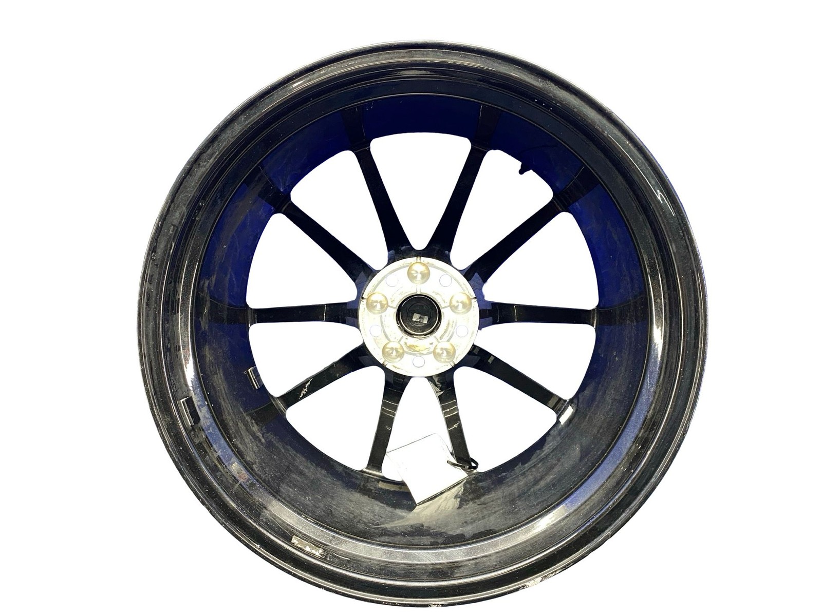 2016-2021 Mclaren 570s 20X10 5 V Spoke Wheel Rim Silver W/ Carbon Fiber Caps