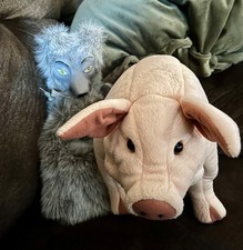 Cute Folkmanis Pig and Vintage Jodeca Ag Switzerland Big Bad Wolf Hand Puppets