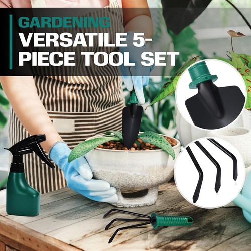 Garden Tool Set - 5-Piece Gardening Hand Tools - 3X12X7-Inch with Portable Box - Picture 5 of 13