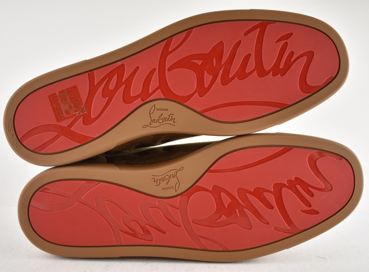Christian Louboutin Men Louis Orlato Flat Rhea Brown High Top 
