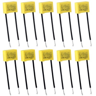 Suppression Capacitors, Safety Capacitors, LED Suppressor, 10 Stück, 0.22µF, ...