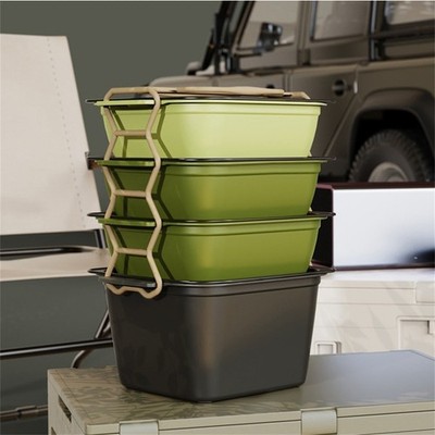 4 Layer Portable Lunch Box Food Storage Containers with Lids for Kitchen Picnic