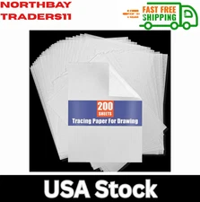 Tracing Paper for Drawing Trace Paper -PSLER 200 Sheets White Translucent Traci