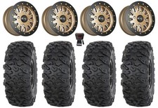Pro Armor Halo Bdlk 15"Wheels Br 33" Roctane T4 Tires Kawasaki Mule Pro FXTKRX