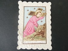 Immagine religiosa Calvario su seta religione (21557)