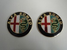 2 x Alfa Romeo Emblem 74mm 147 156 159 166 GT Gold