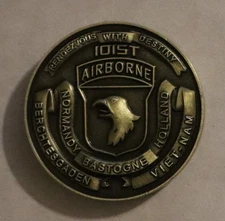 101st Airborne Division Vietnam Bronze Challenge Coin