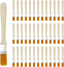 40Pcs Small Paint Brush Set Flat Paint Brush Painting Tools Trim Painting UK