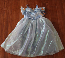 Disney Store Live Action Cinderella Costume Dress Girls 5/6 Butterflies Blue