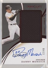 2020 Panini Immaculate Debut Jumbo Relics Red 12/49 Danny Mendick Auto 00k7