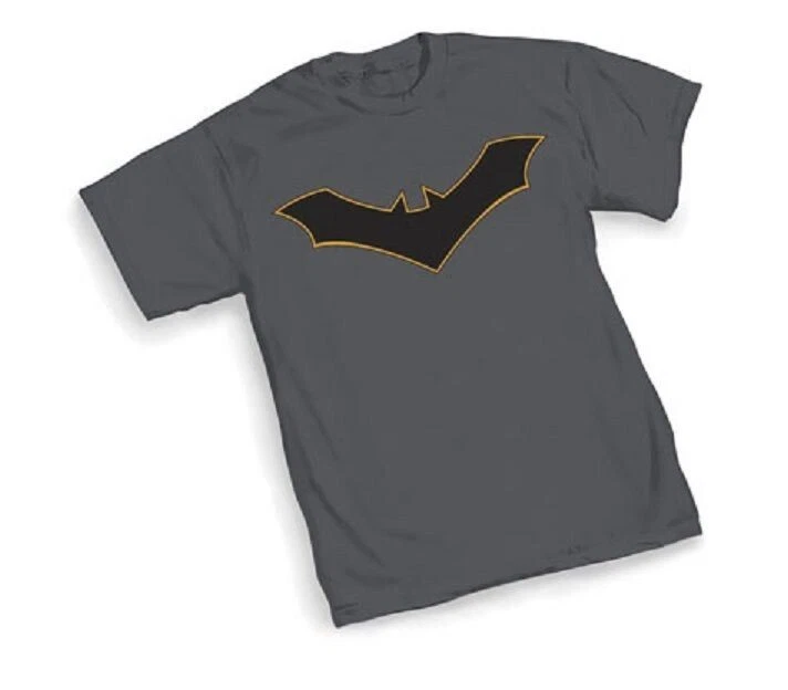 T-Shirt Homme Graphitti Designs Batman Logo Cassé - Jaune, Taille XL - Neuf Sans Étiquettes, Cadeau Idéal Fan DC Comics
