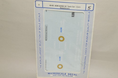 #ad #ad O scale Microscale decals 48 60 ADM Archer Daniels Midland 50#x27; tank car $2.50
