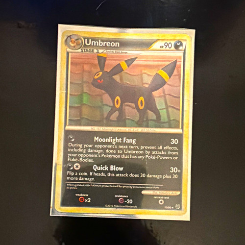 Umbreon 10/90 Undaunted Rare Stage 1 Regular Unlimited English 2010 90 HP