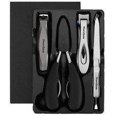 NORCHAN 420J2 Stainless Steel Nail Clipper Set for Thick Nails with Nail File