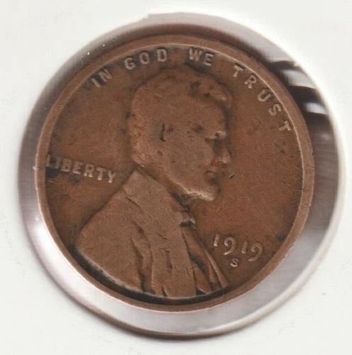 Rare Old 1919-S US Lincoln Wheat Penny Cent Semi-Key Date Collection Coin 🔥 R62