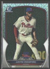 2023 Bowman Chrome #BCP-217 Justin Crawford Prospects Mojo Refractor