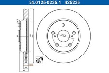 ATE 24.0125-0235.1 Bremsscheibe für SUZUKI TOYOTA