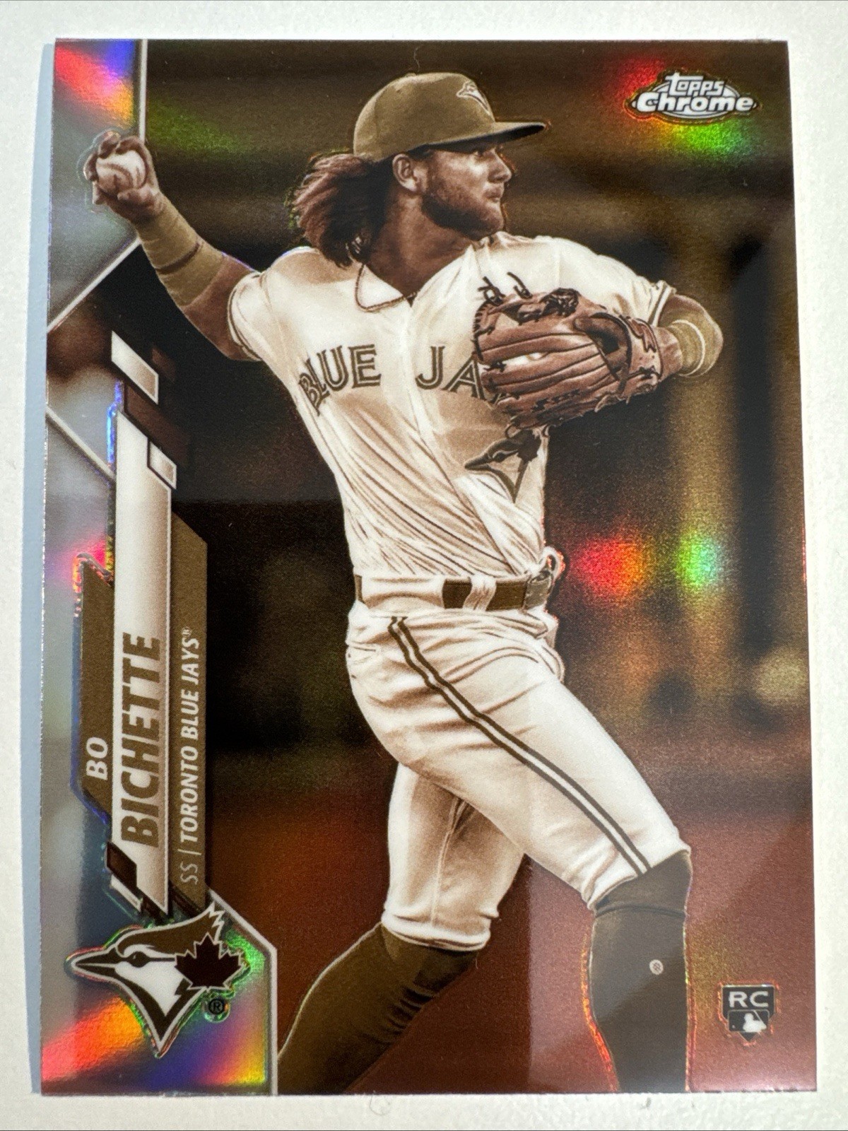 2020 Topps Chrome Bo Bichette Sepia Refractor Rookie RC #150
