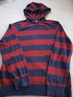 Freddy Krueger Blue Burgundy Striped Shirt Hoodie Nightmare On Elm St Sz Large