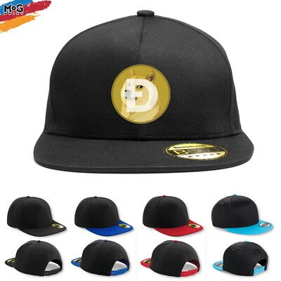 Dogecoin Logo Snapback Mütze Hodler Hodl Witz lustig Hund Meme DOGE Münze Unisex Kappe