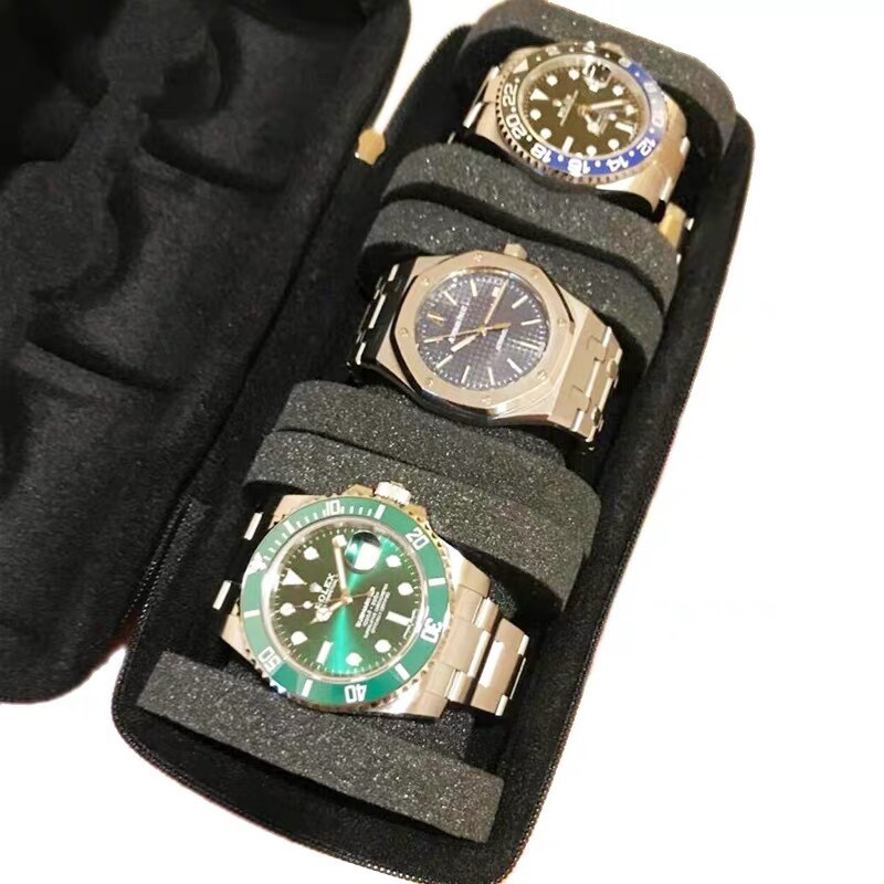 3 Slot Watch Box Collector Travel Display Case Organizer  display picture 2