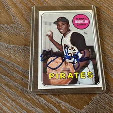 autographed  1969 Topps MANNY SANGUILLEN                #C-1