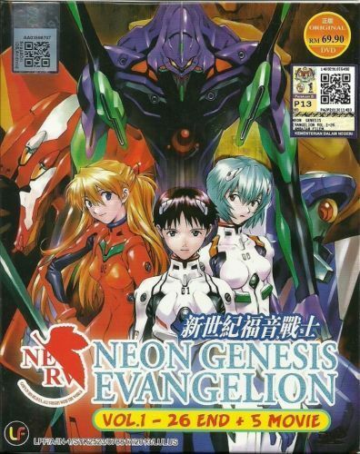 Neon Genesis Evangelion Complete ENGLISH AUDIO Series + 5 Movies - BRAND NEW - Afbeelding 1 van 2