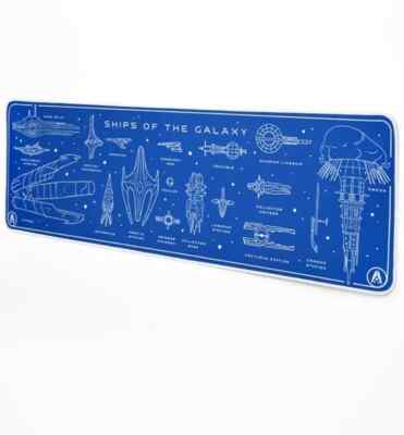 Mass Effect Ships of the Galaxy Oversized Deskmat Mouse Pad Mat Official NEW