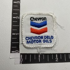 Vintage CHEVRON DELO MOTOR OILS Advertising Patch 19H3