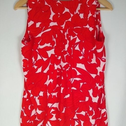 Blusa T Tahari Talla XS Floral Cuello en V Blusa Sin Mangas Nueva con Etiquetas - Imagen 5 de 12