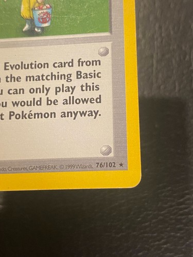 Pokemon Breeder 76/102 - Base Set 1st edition shadowless English (1999) - LP - Picture 9 of 10