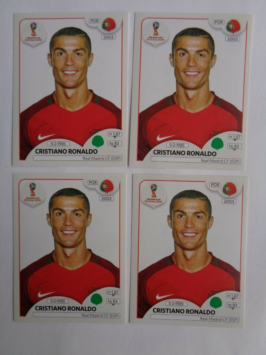 Panini Cristiano Ronaldo CR7 Portuga lot x 4 Russia 2018 World Cup