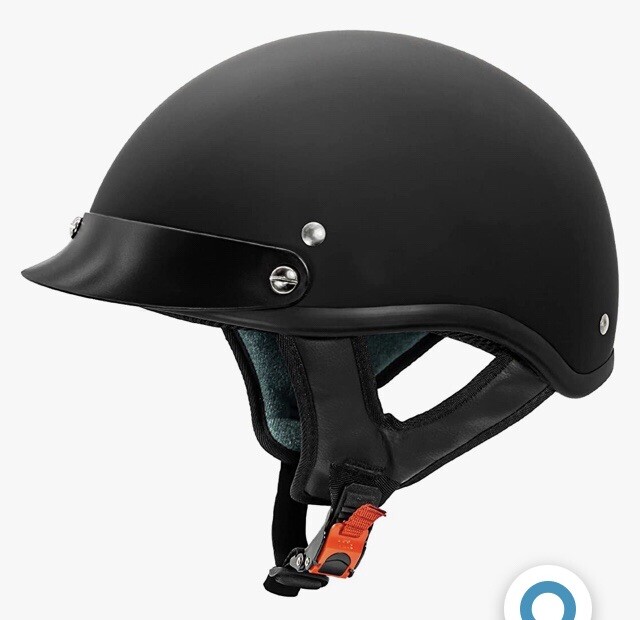 black half shell motorcycle helmet USA JOCKEY Daytona Skull Cap Freedom 2.0